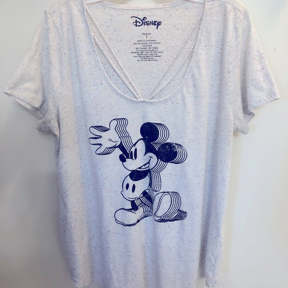 DISNEY MICKEY MOUSE IVORY CONFETTI LATTICE TOP